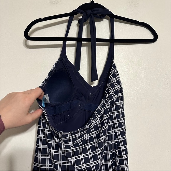 ModCloth Vintage Plaid Button Print Swimsuit Size Small - Picture 5 of 7